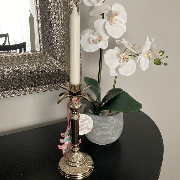 The World Traveler Collection Silver/Gold Taper Candle Holder New with Tag - Picture 2 of 7